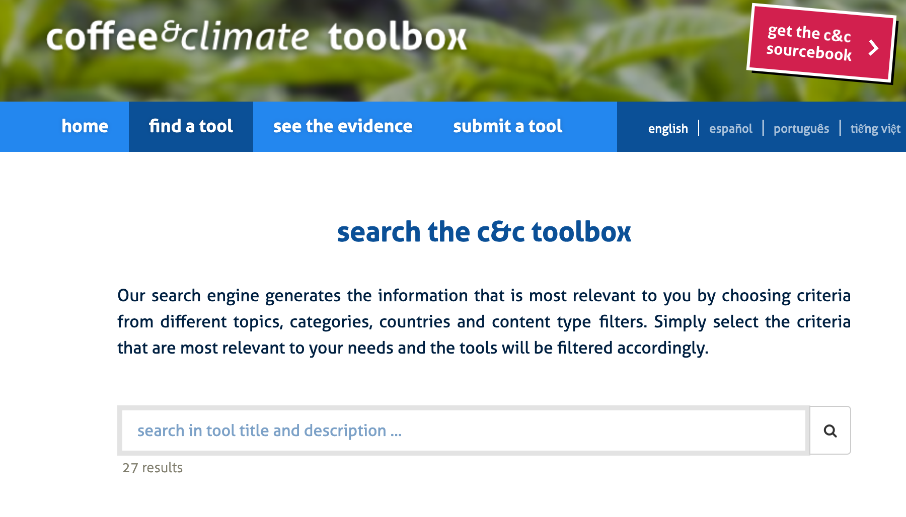 screenshot of the c&c toolbox